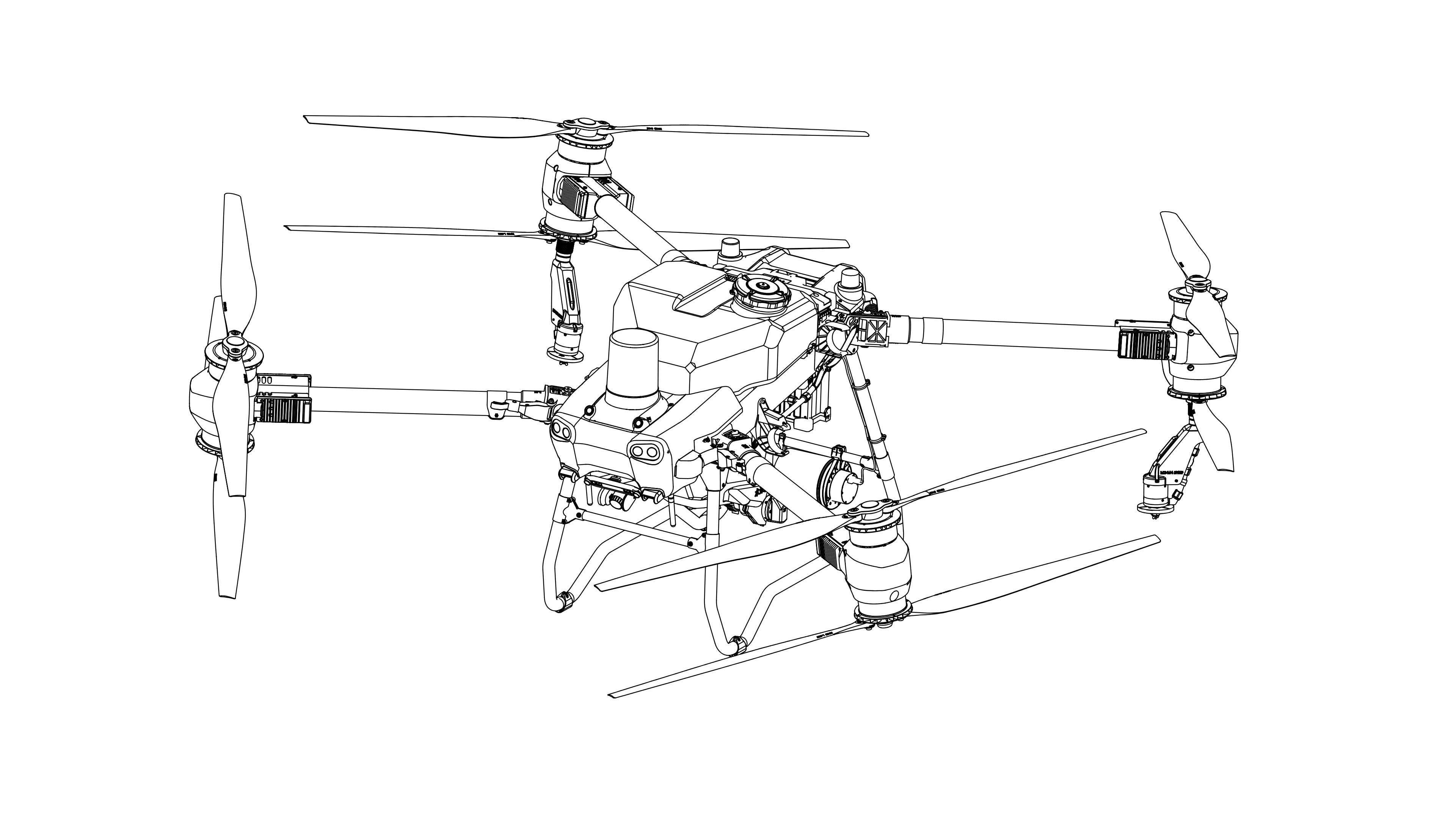 Vista explodida do Agras T50
